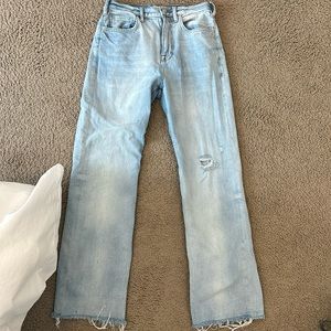 Frame Le jane denim jeans with raw hem, size 26